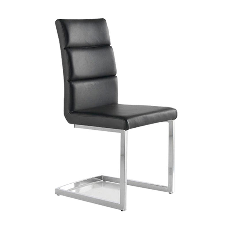 MOMMA HOME Pack 2 sillas comedor Polipiel color negro, Modelo Milo, Medidas 45 x 59 x 97H cm