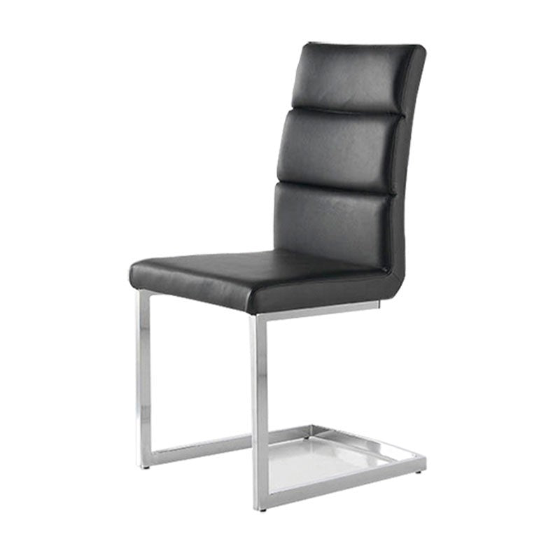 MOMMA HOME Pack 2 sillas comedor Polipiel color negro, Modelo Milo, Medidas 45 x 59 x 97H cm