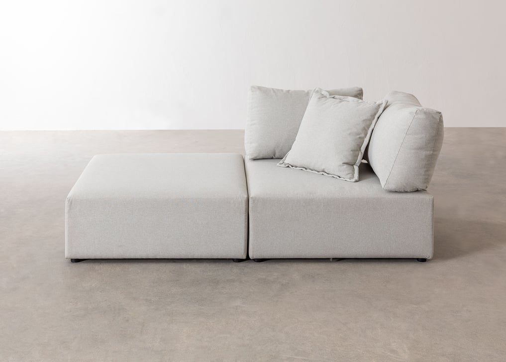 Sillón Modular con Puff Kata Beige Crema -  SKLUM