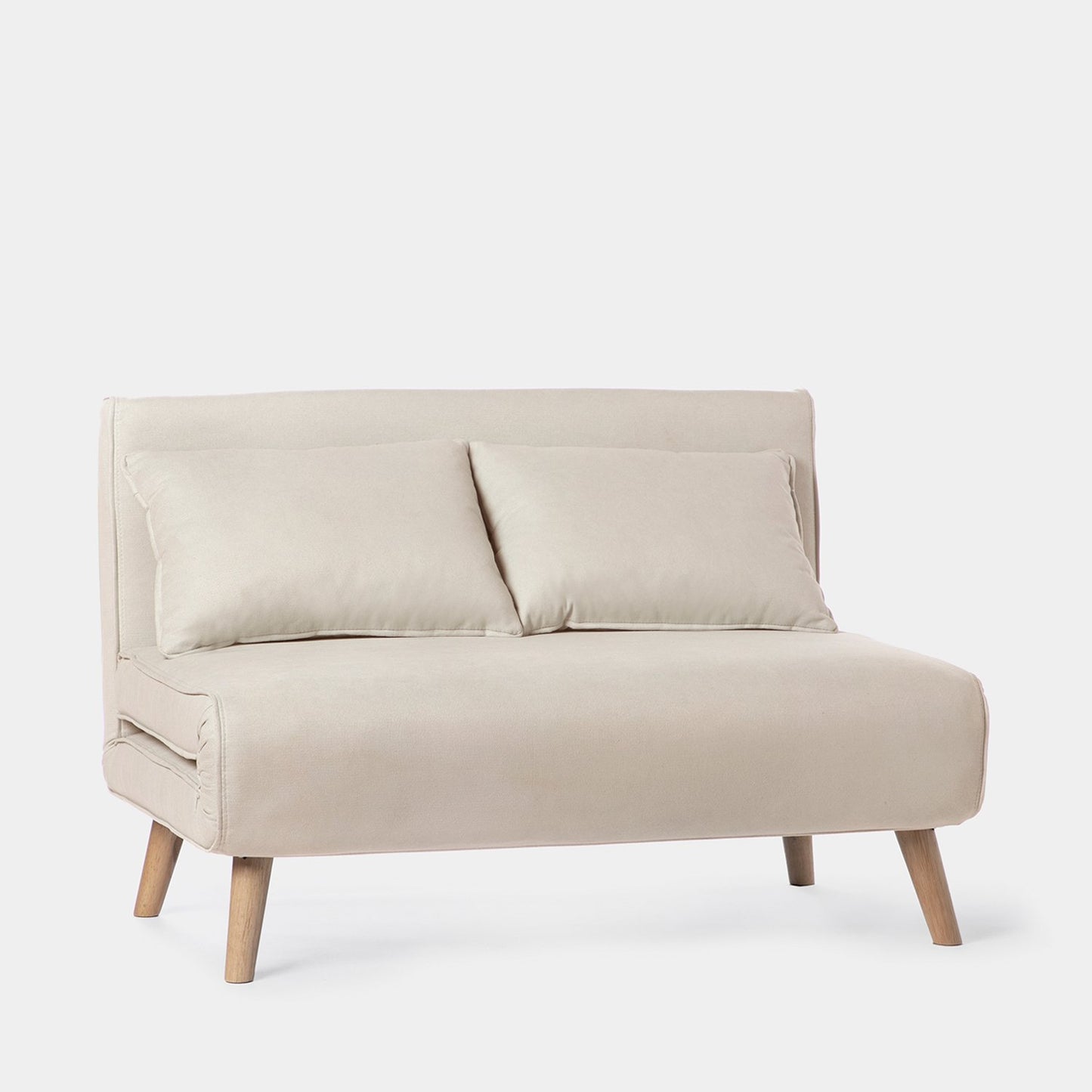 Sofá cama de 2 plazas beige Noa -  Klast