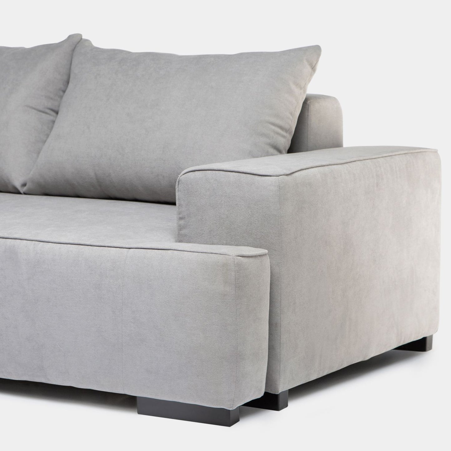 Sofá cama de 3 plazas chaise longue izquierda gris Alan -  Klast