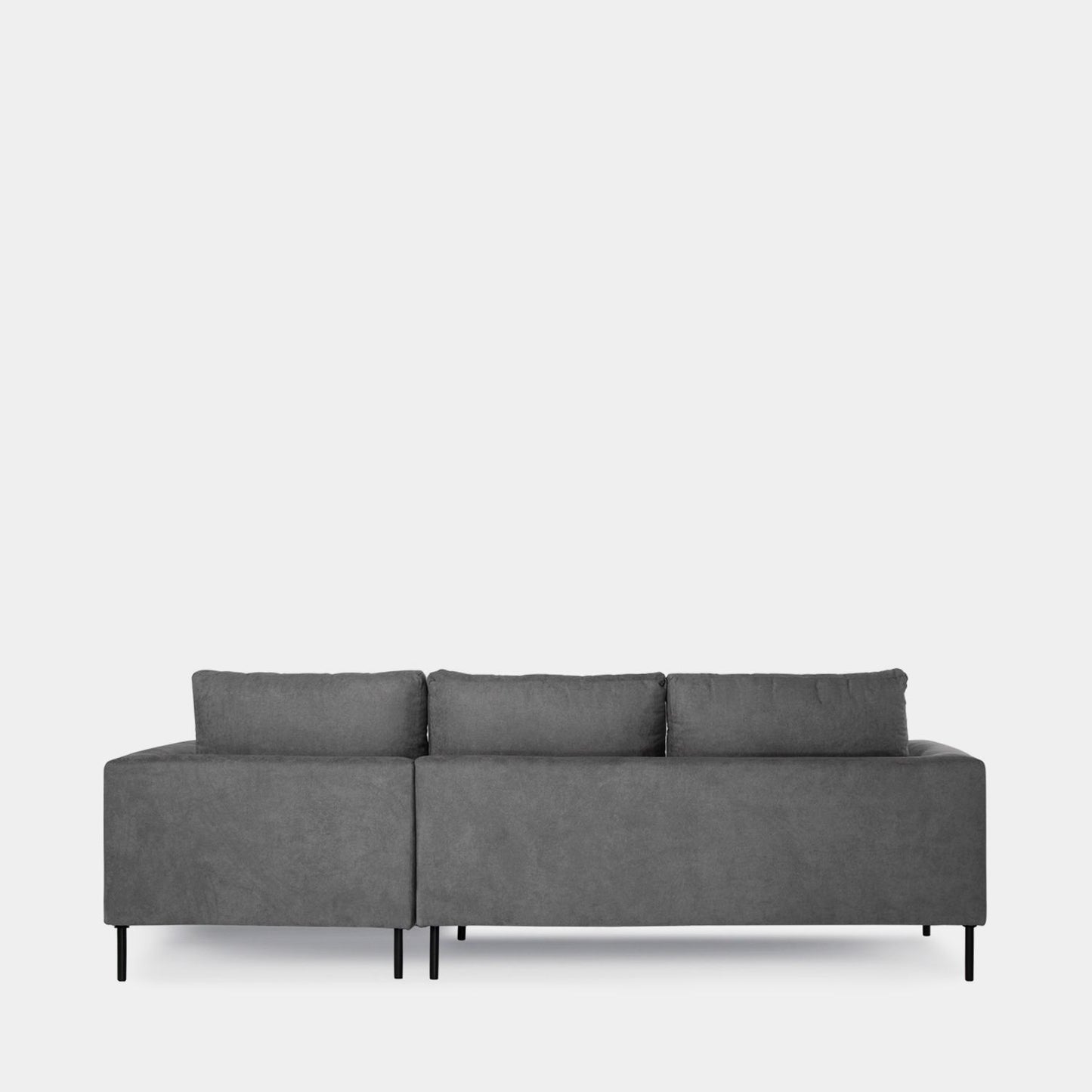 Sofá chaise longue derecha de 3 plazas gris Emma -  Klast