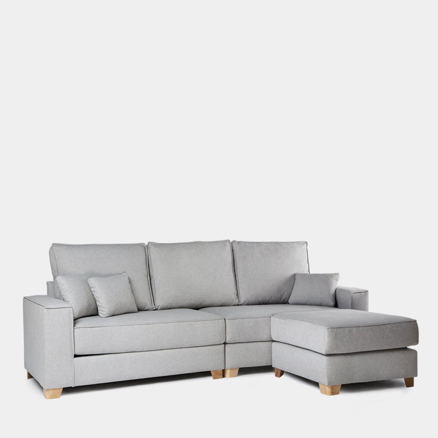 Sofá modular de 3 plazas gris Grace -  Klast