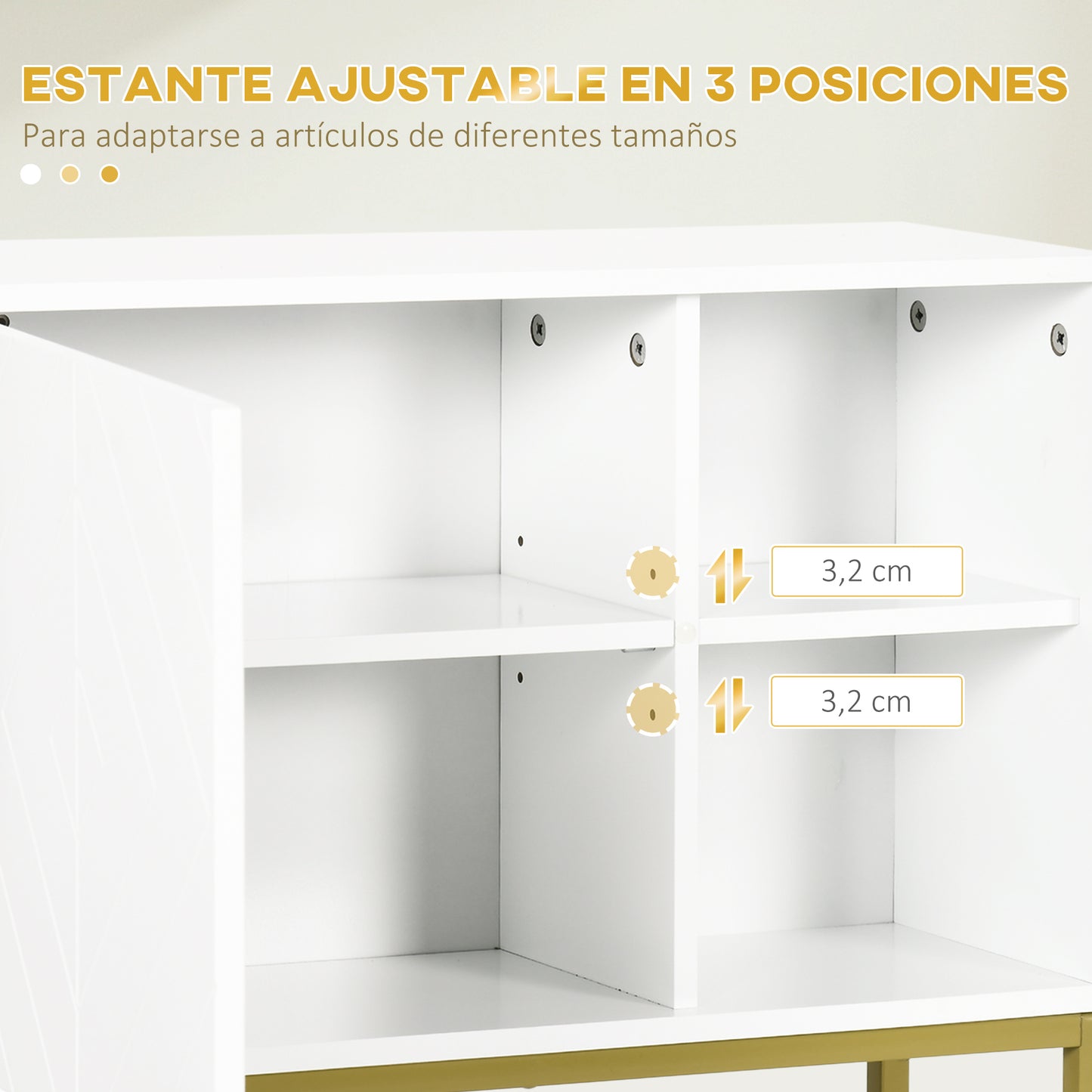 kleankin Armario para Baño de Pared Moderno Mueble para Baño Suspendido con 1 Asa de Acero y Estantes Ajustables para Cocina 60x20x51 cm Blanco