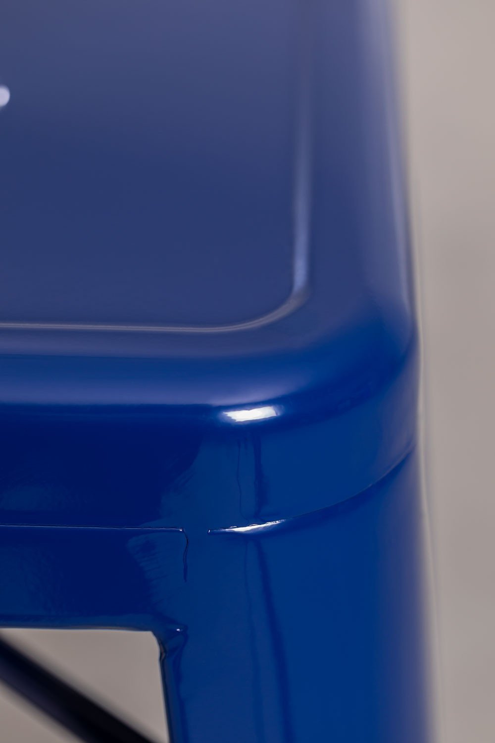 Taburete Alto en Acero LIX ↑76 cm Azul Marino -  SKLUM