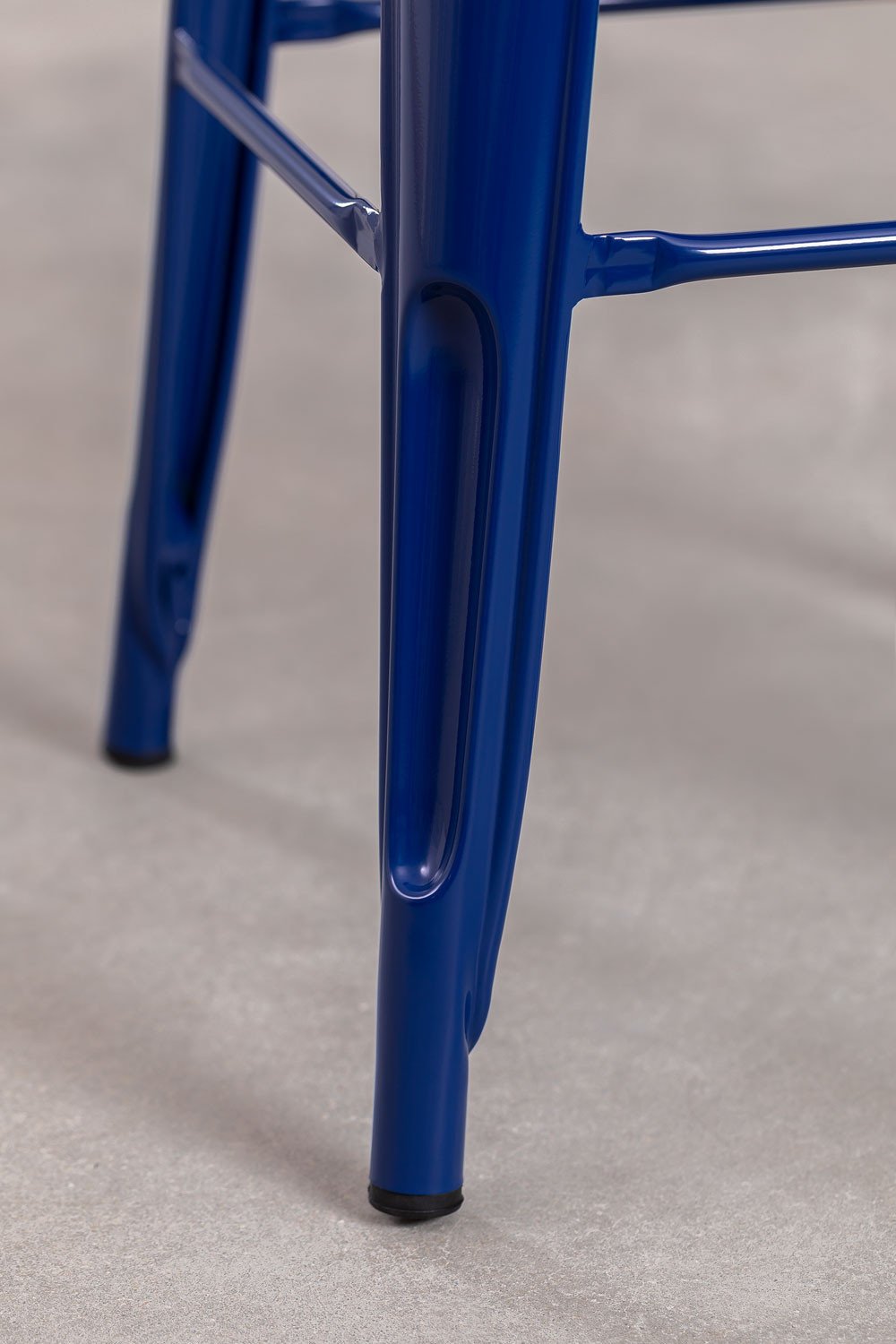 Taburete Alto en Acero LIX ↑76 cm Azul Marino -  SKLUM