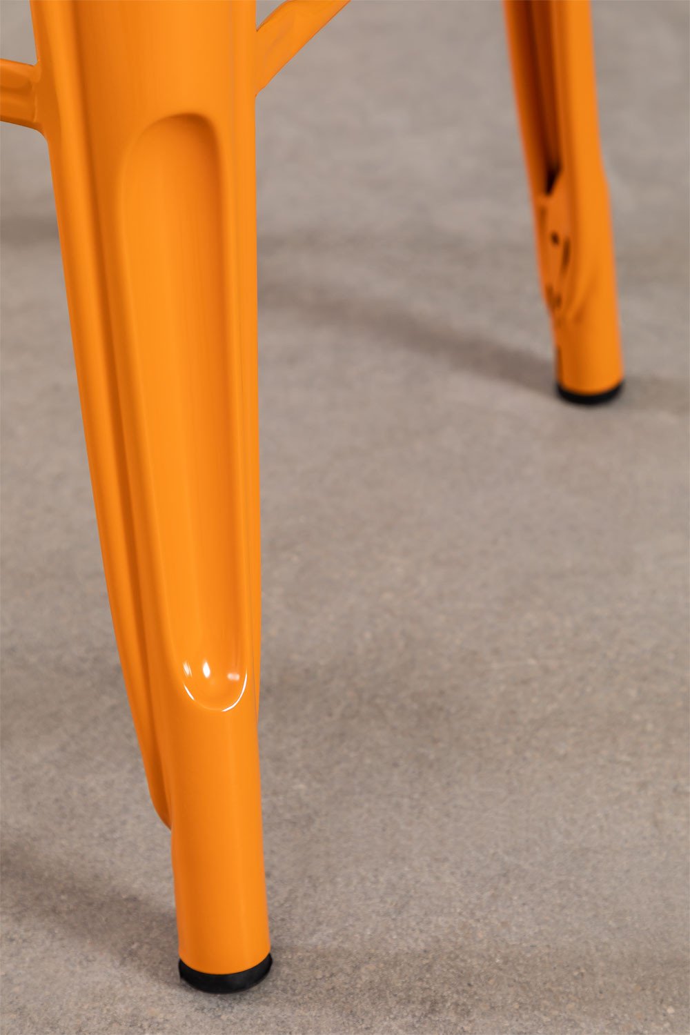 Taburete Alto en Acero LIX ↑76 cm Naranja Azafrán -  SKLUM