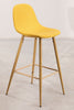 Taburete Alto Glamm ↑75 cm Amarillo Curri Madera Natural -  SKLUM