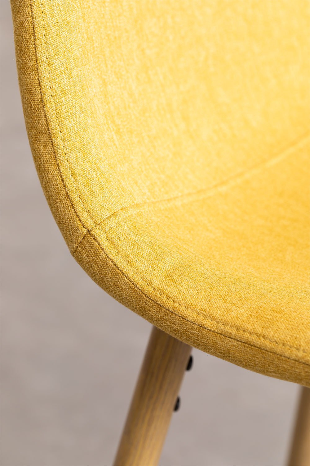 Taburete Alto Glamm ↑65 cm Amarillo Curri Madera Natural -  SKLUM