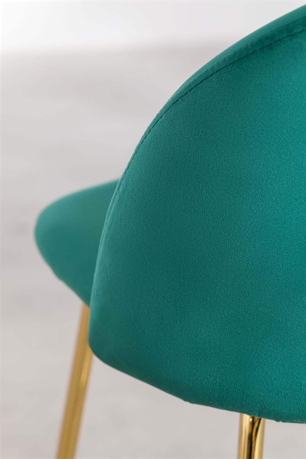 Taburete Alto en Terciopelo Kana Design ↑75 cm Verde Jungla Dorado -  SKLUM