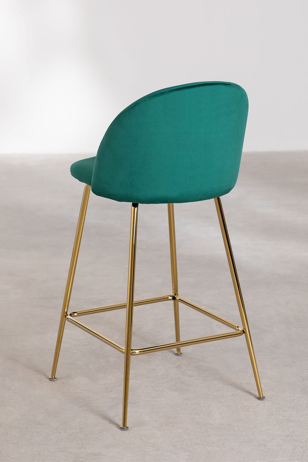 Taburete Alto en Terciopelo Kana Design ↑65 cm Verde Jungla Dorado -  SKLUM