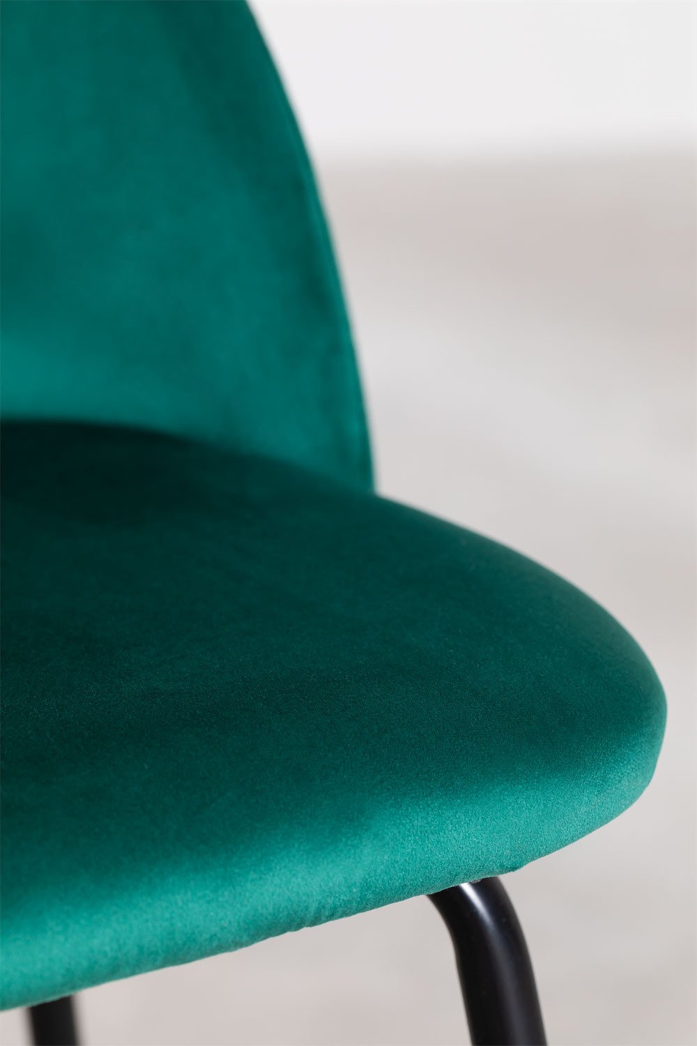 Taburete Alto en Terciopelo Kana Design ↑65 cm Verde Jungla Negro -  SKLUM