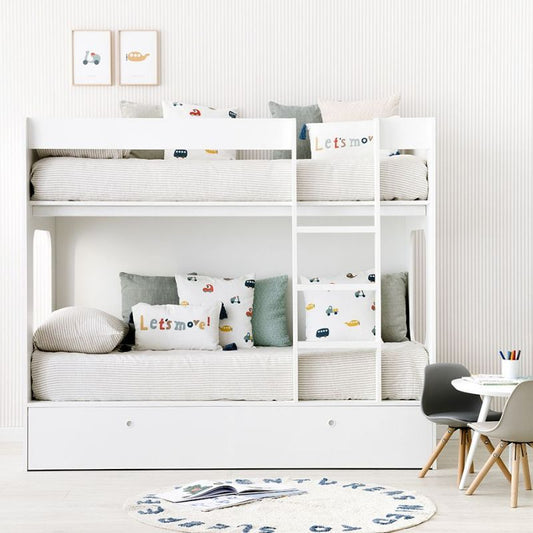 Litera con cama nido personalizable Tier Blanco - Kenay Home