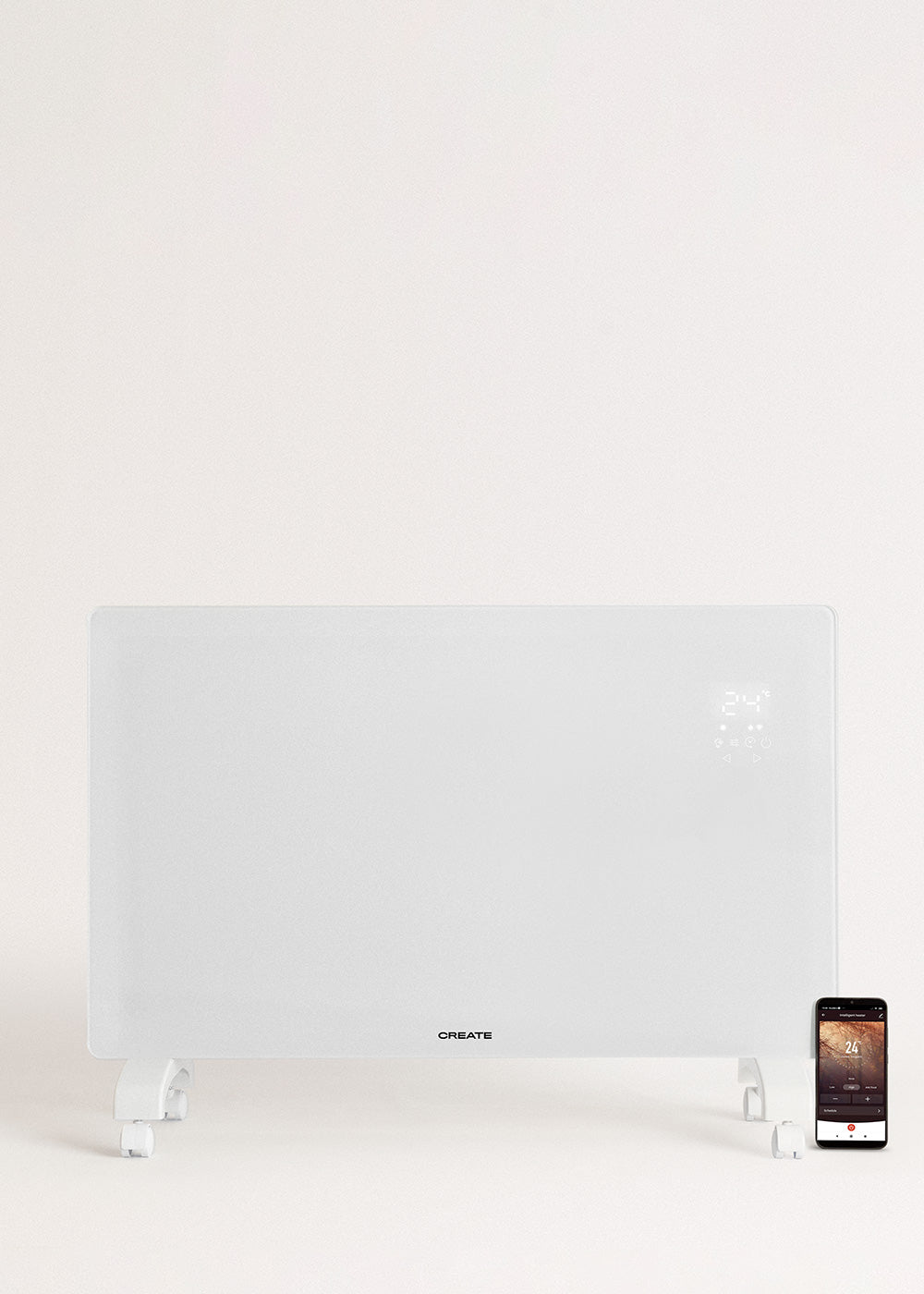 WARM CRYSTAL 2000W - Convector eléctrico de cristal con WiFi