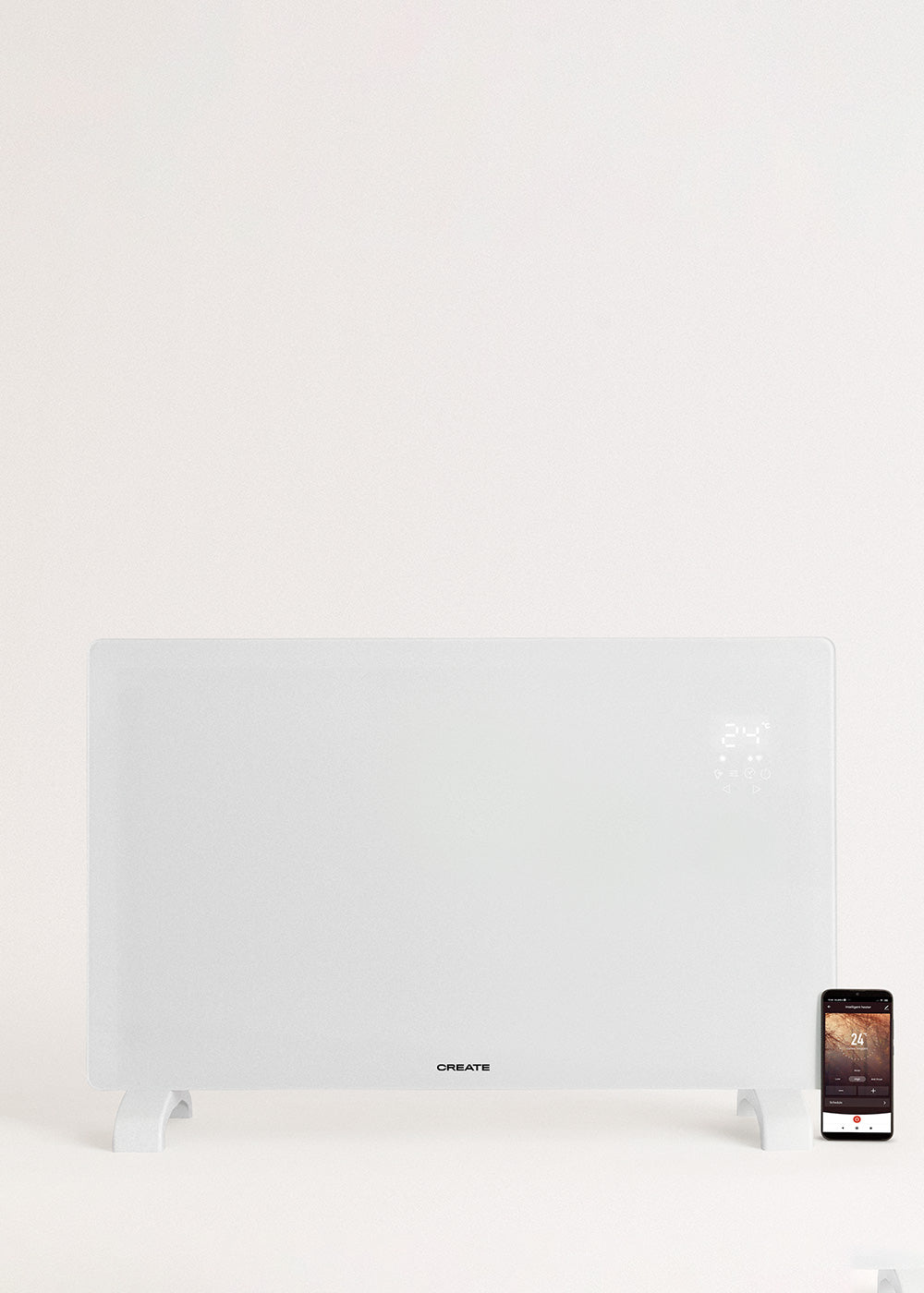 WARM CRYSTAL 2000W - Convector eléctrico de cristal con WiFi