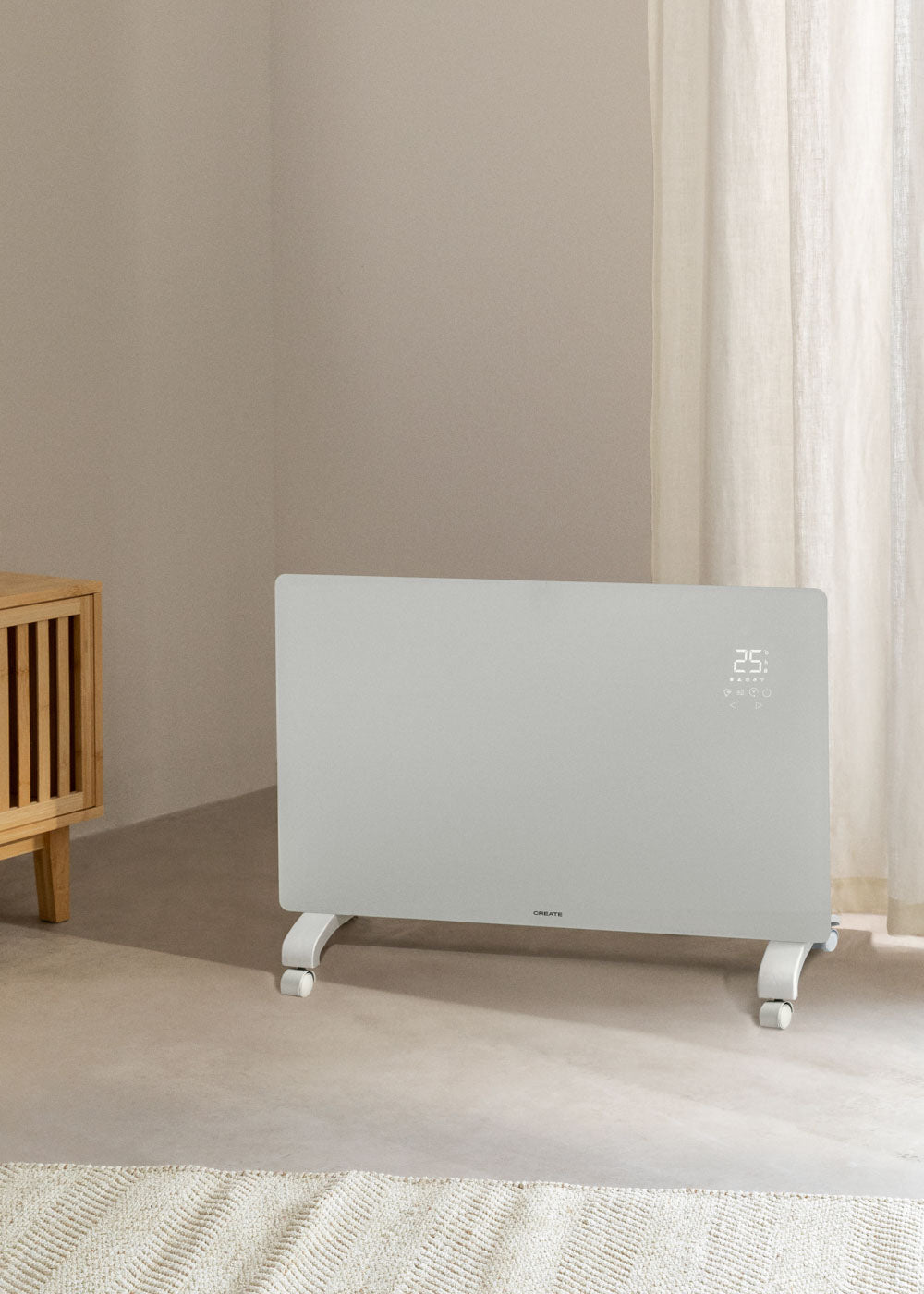 WARM CRYSTAL 2000W - Convector eléctrico de cristal con WiFi