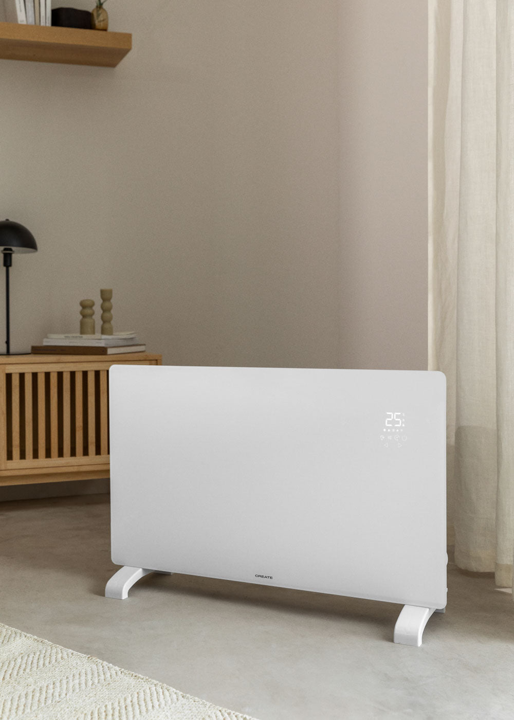 WARM CRYSTAL 2000W - Convector eléctrico de cristal con WiFi