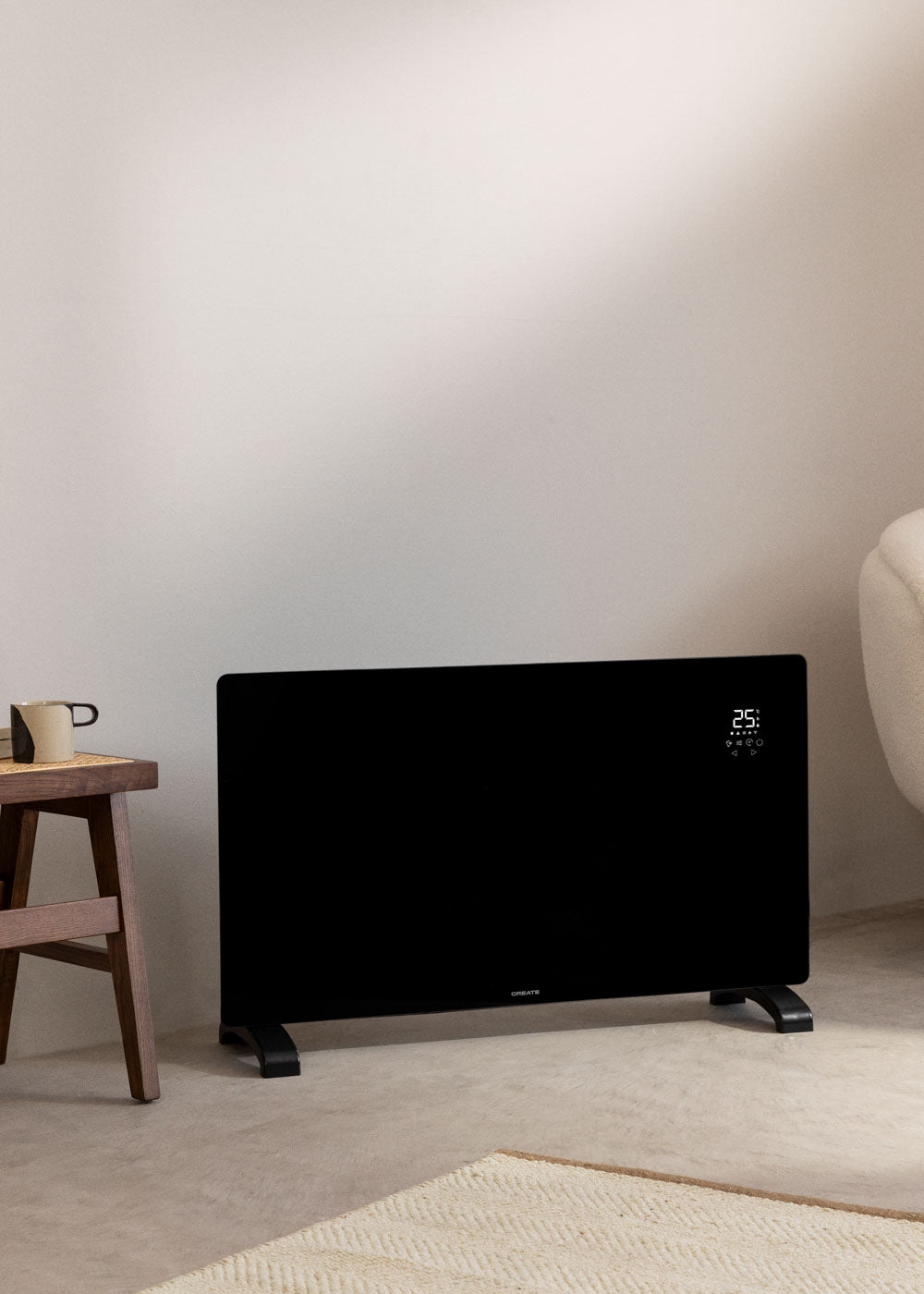 WARM CRYSTAL 2500W - Convector eléctrico de cristal con WiFi