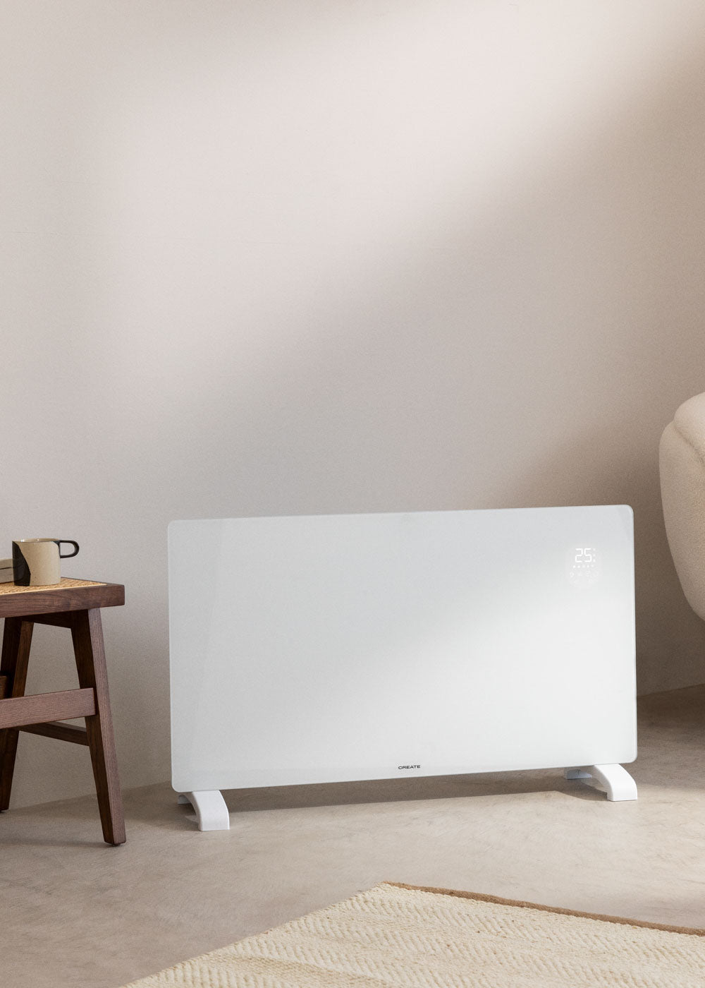 WARM CRYSTAL 2500W - Convector eléctrico de cristal con WiFi