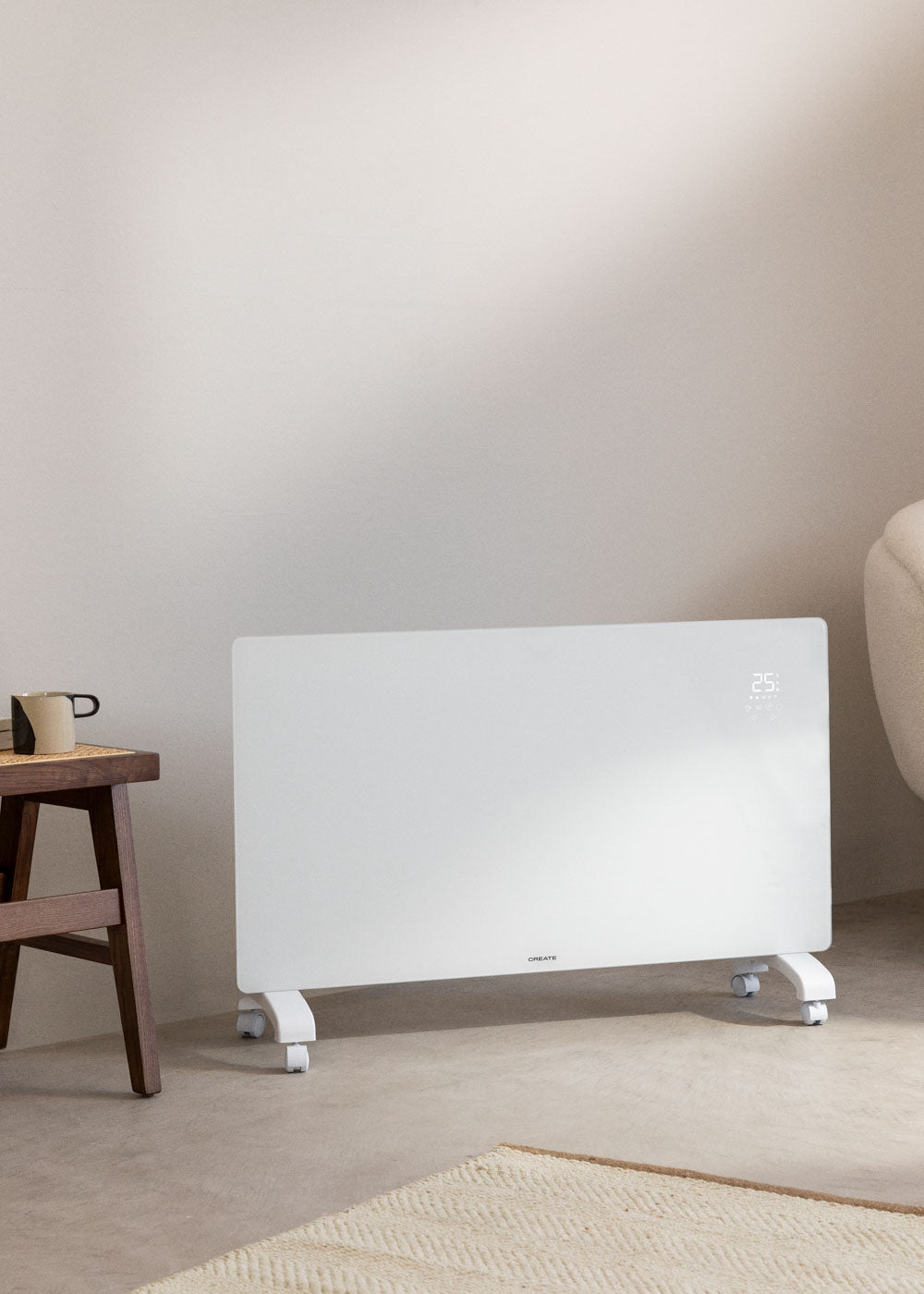 WARM CRYSTAL 2500W - Convector eléctrico de cristal con WiFi