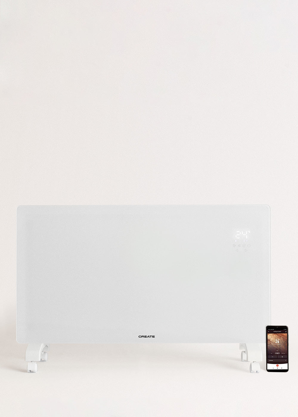 WARM CRYSTAL 2500W - Convector eléctrico de cristal con WiFi