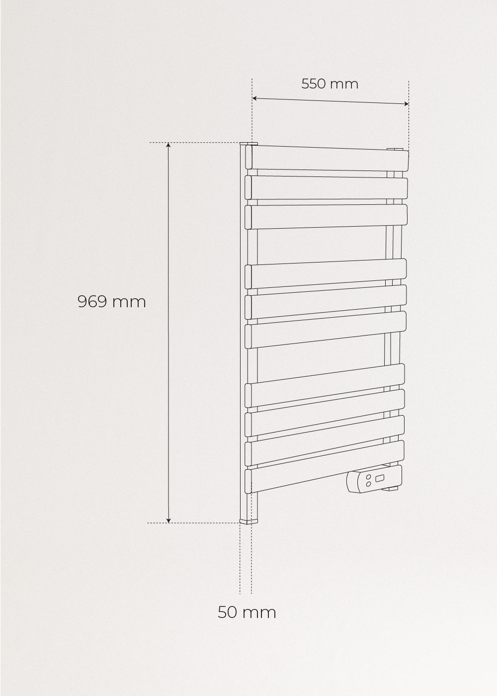 WARM TOWEL - Toallero eléctrico de suelo o pared 500W