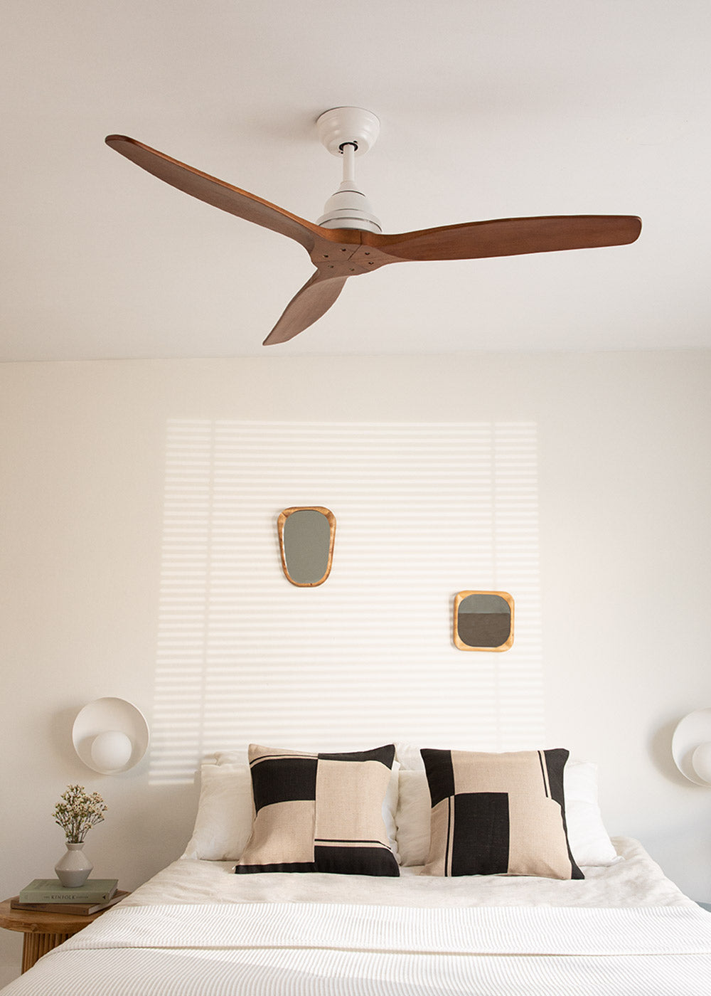 WIND WOOD - Ventilador de techo 75W silencioso Ø132 cm 100% madera