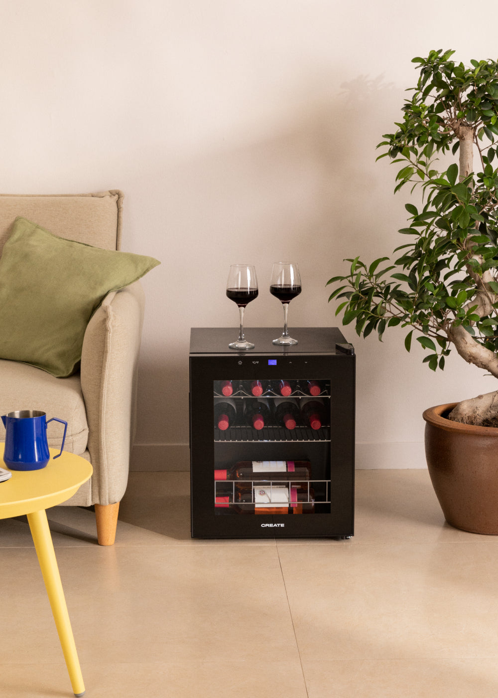 WINECOOLER L15 - Vinoteca Eléctrica para 12 o 15 Botellas con baldas de metal