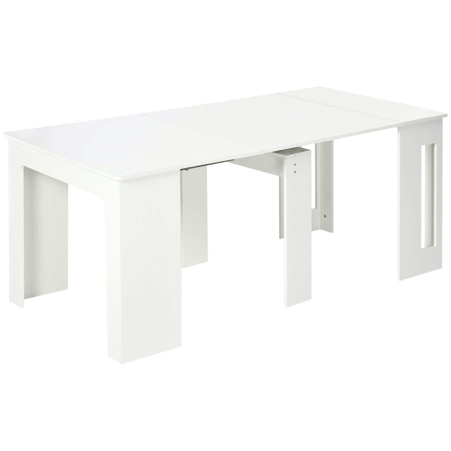 HOMCOM Mesa de Comedor Extensible para 4-6 Personas Mesa Consola con Alas Abatibles Mesa Auxiliar Multifuncional para Estudio Cocina Carga 60 kg 180x85x75 cm Blanco