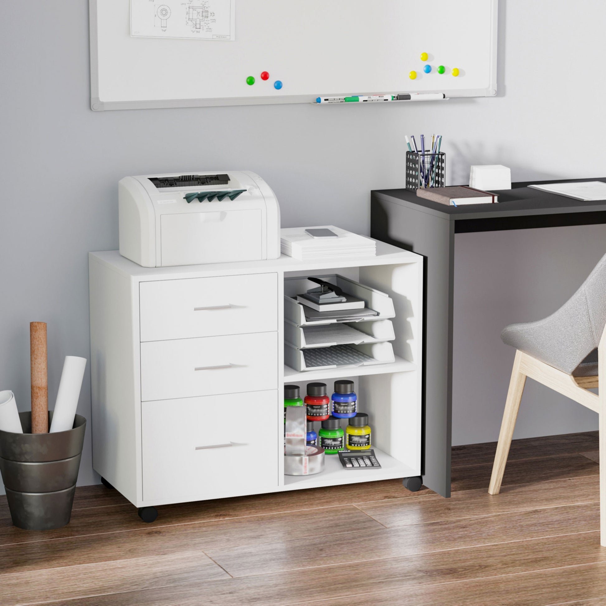 Mueble para Impresora con Ruedas, Mesa para impresora multifuncional